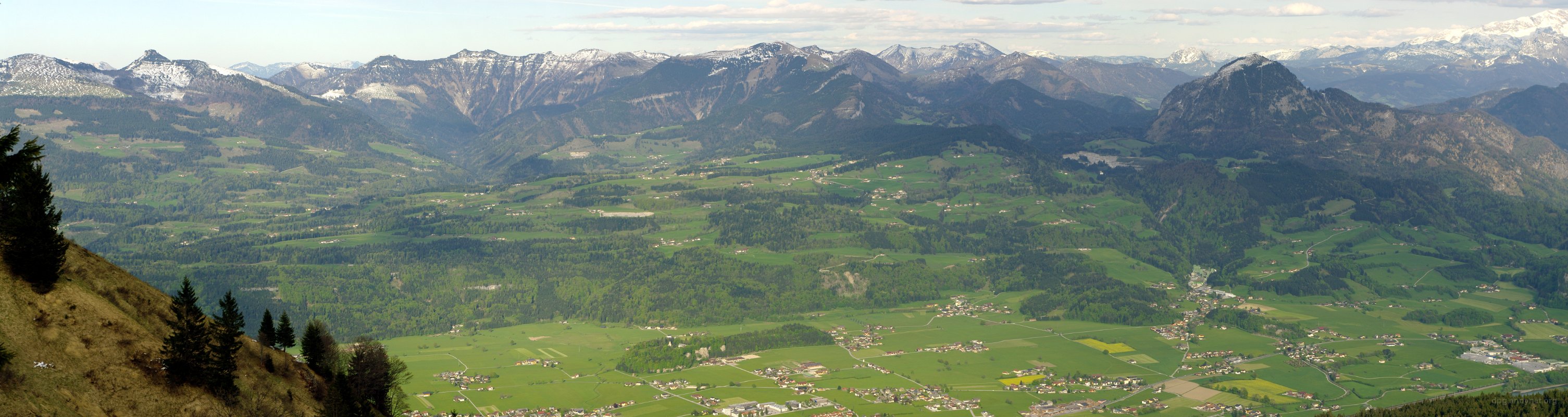 Roßfeldstraße ein Blick Richtung Kuchl