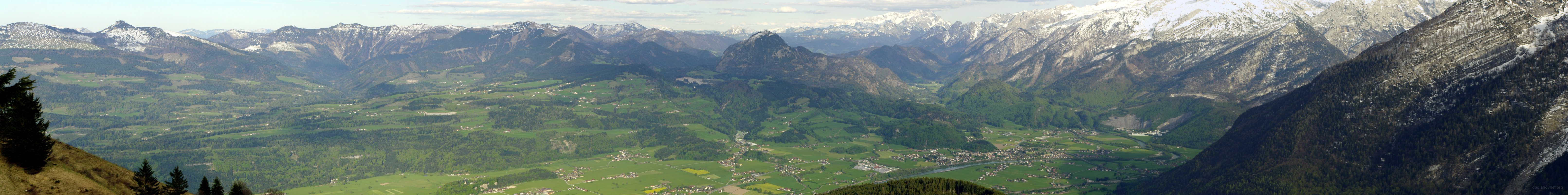 Panorama von der Roßfeldhöhenringstraße