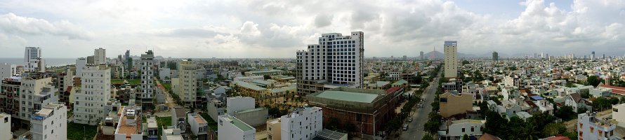 Đà Nẵng panorama  Вьетнам: Панорама Дананга в юго-западном направлении. : Panorama, Việt Nam, Đà Nẵng