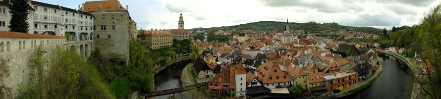 Panorama města Český Krumlov  Чехия: Южночешский край: Панорама исторического центра Чески-Крумлова : Panorama, Česko