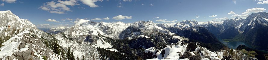 Rund Panorama vom Berg Jenner  Oberbayern: Rund Panorama vom Gipfel des Berg Jenner Верхняя Бавария: Круговая панорама с вершины горы Jenner : Panorama, Deutschland, Germany, Bavaria, Горы