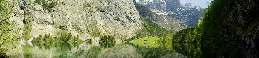 Obersee Panorama  Oberbayern: Berchtesgadener Land: Obersee Panorama Верхняя Бавария: Берхтесгаденер-Ланд: Панорама озера Оберзее : Panorama, Deutschland, Germany, Bavaria, Горы, Lake