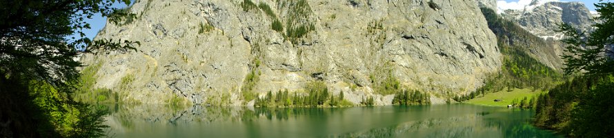 Obersee und Talwand : Panorama, Deutschland, Germany, Bavaria, Горы, Lake