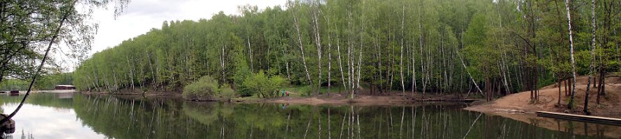 Панорама Теплостанского пруда : Moscow, Park, Lake, Panorama