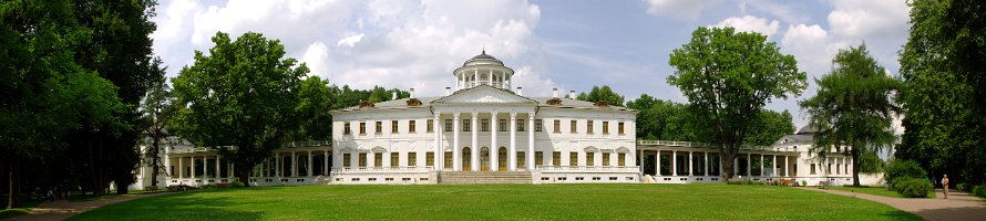 Круглый луг перед Главным домом усадьбы Остафьево : Homesteads, Palace, Panorama